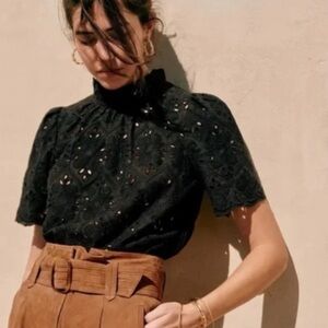 Sezane Louisah Blouse Noir. - Size 38